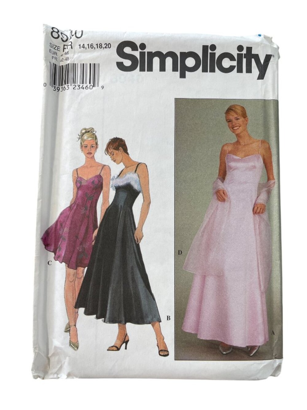 Vintage 90s Simplicity 8940 Sewing Pattern Size 14-20 Miss Petite Dress Wrap CUT